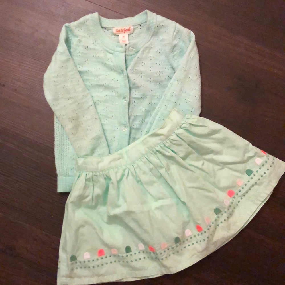 Mint green skirt